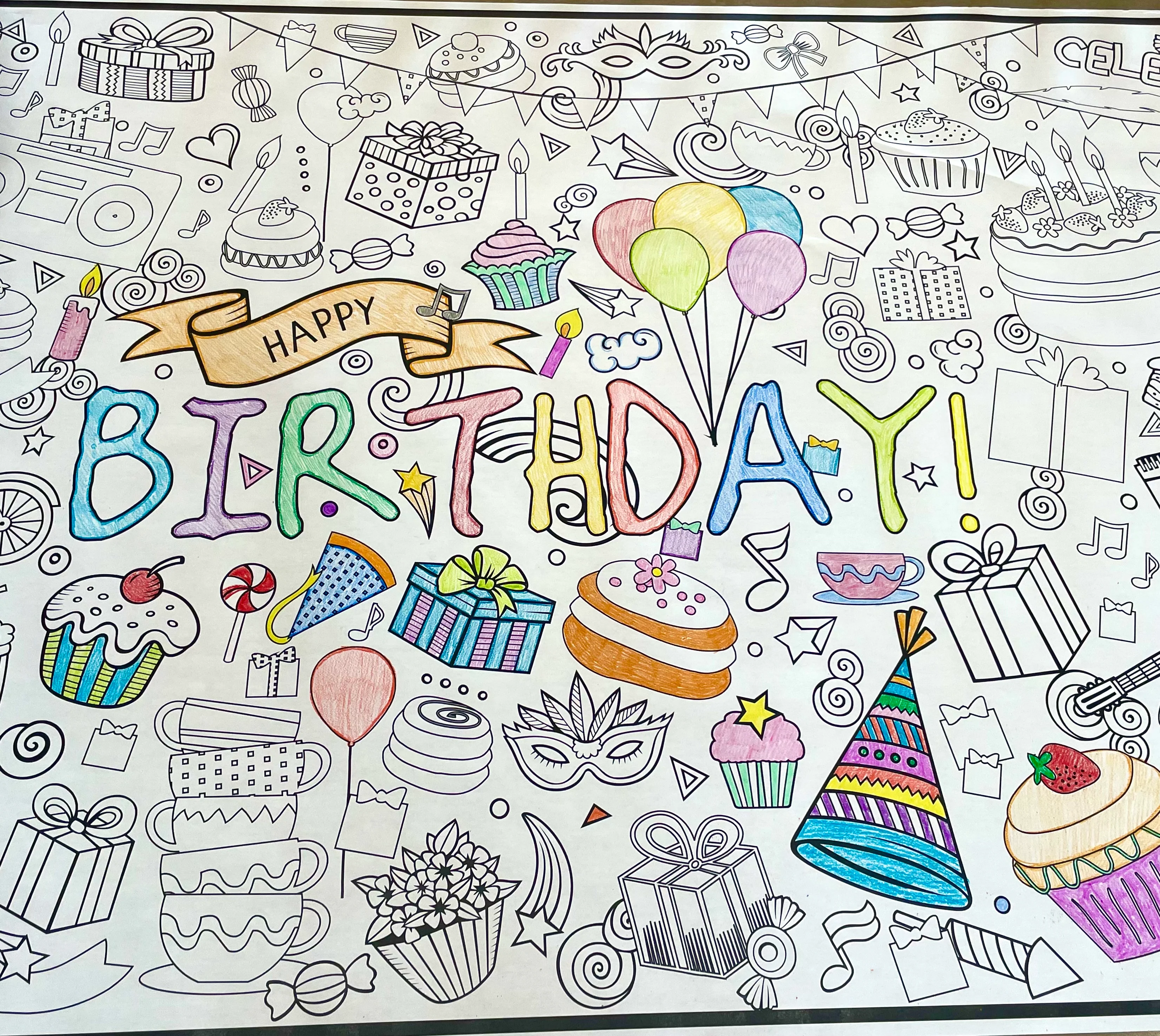 Birthday Everyday Event Poster and Banner | Large Coloring & Activity Poster for Celebrations, Kids, and Parties - Image 8