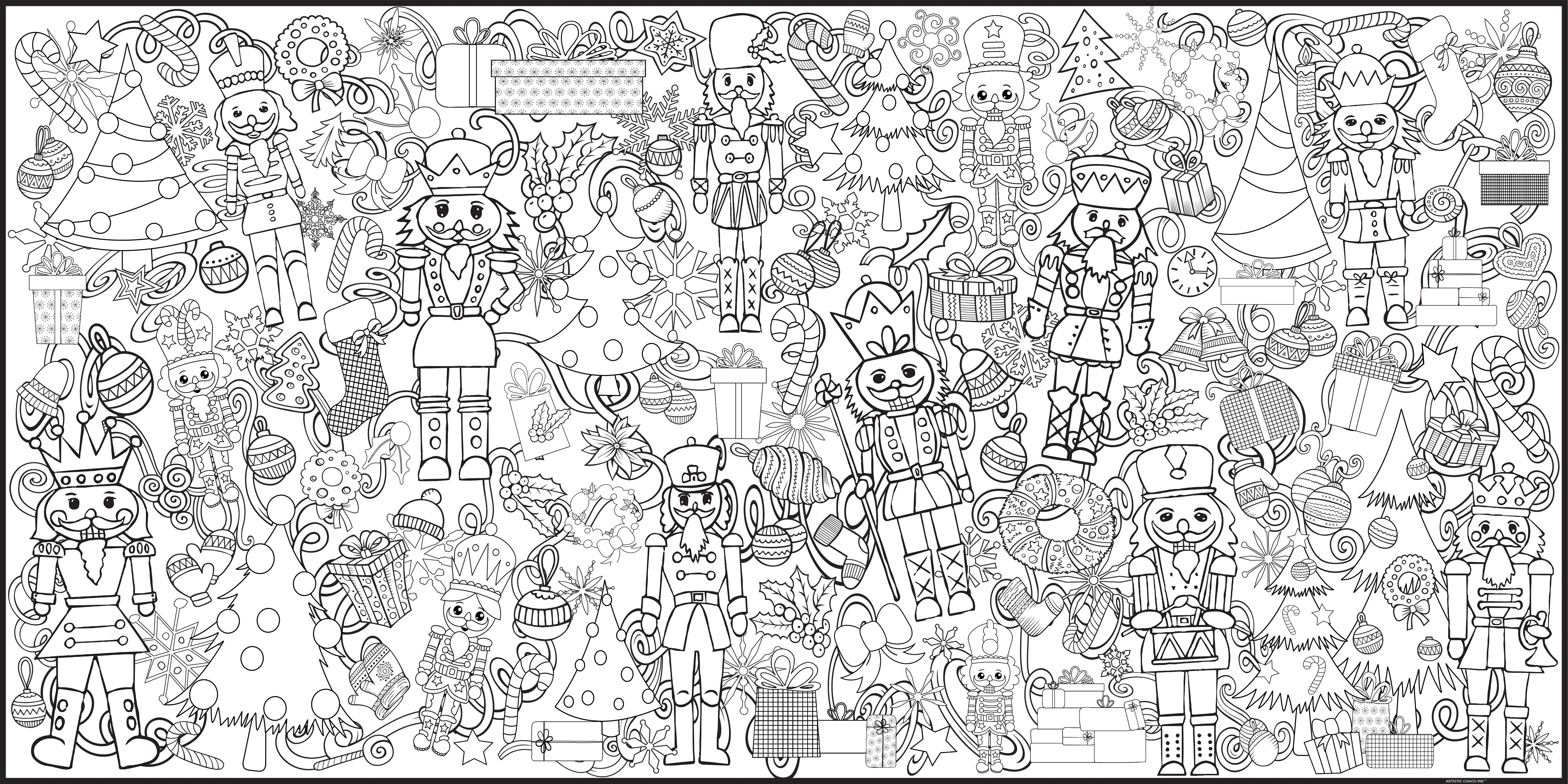 Christmas Nutcracker Everyday Event Poster and Banner | Large Coloring & Activity Poster for Celebrations, Kids, and Christmas Parties - Image 8