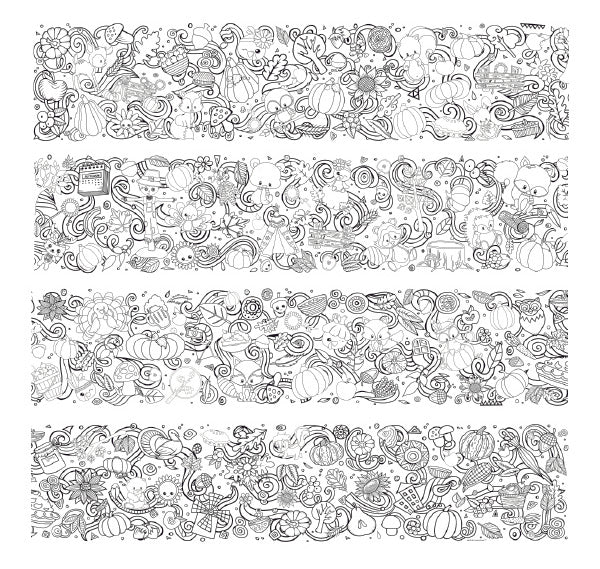 Fall and Thanksgiving Coloring Roll - 18 ft long - Image 11