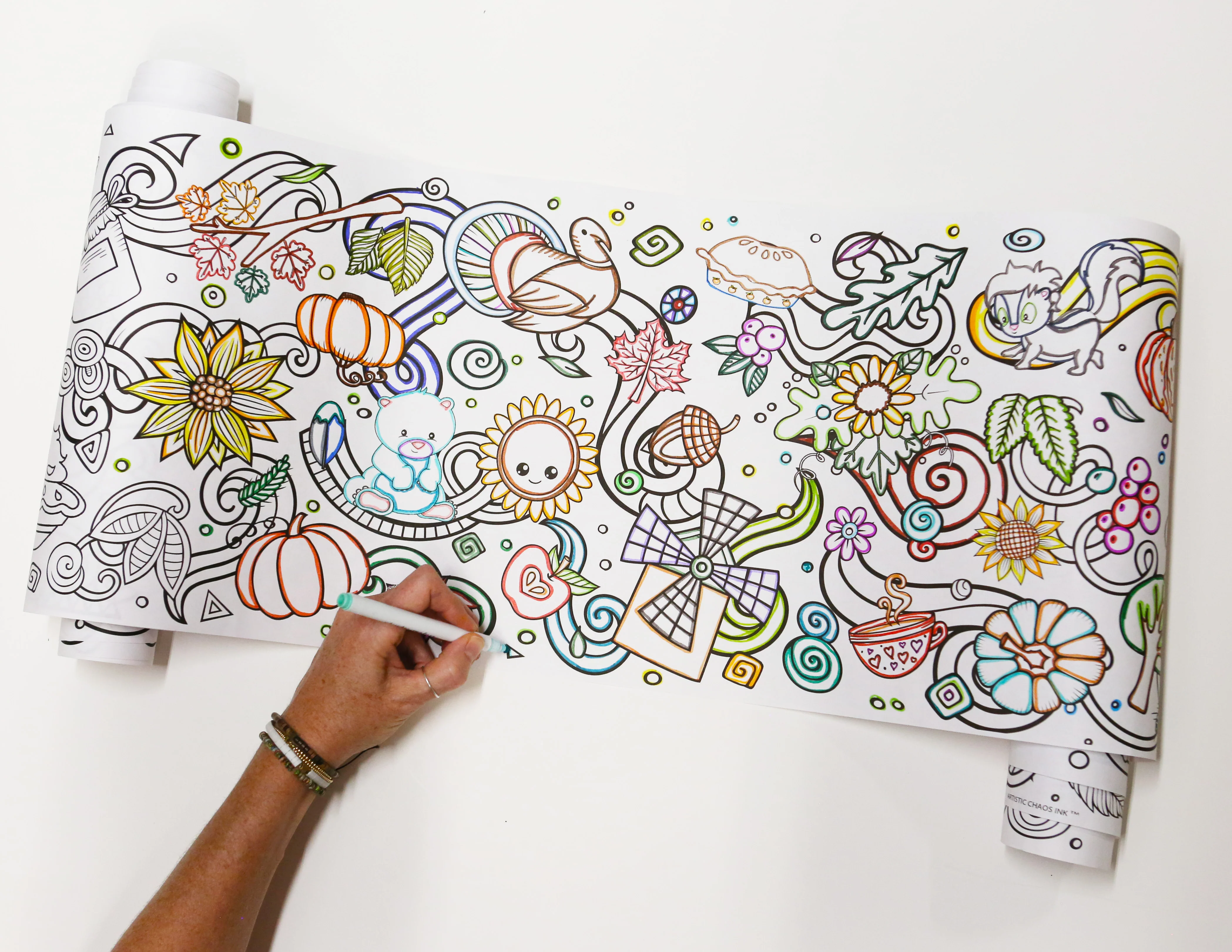 Fall and Thanksgiving Coloring Roll - 18 ft long - Image 5