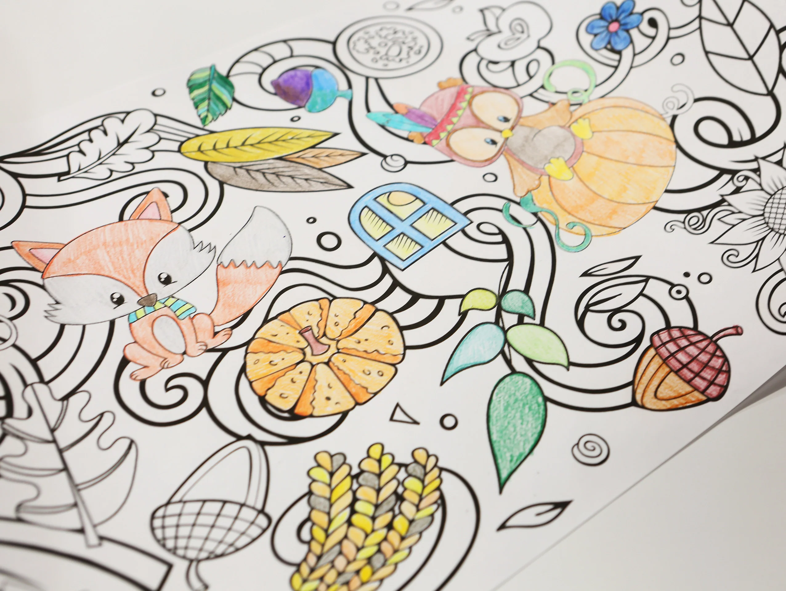 Fall and Thanksgiving Coloring Roll - 18 ft long - Image 6